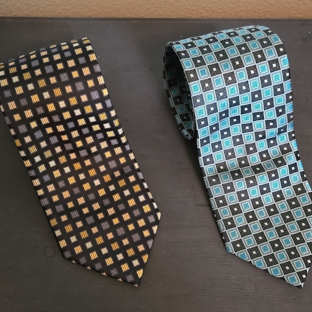 2 - Stafford Geometric Print Ties